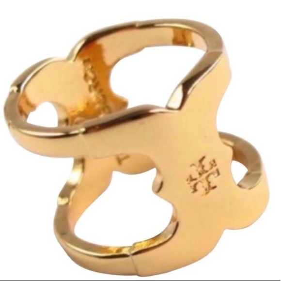 Tory Burch Jewelry - NWT Tory Burch Gemini Logo Ring Size 8